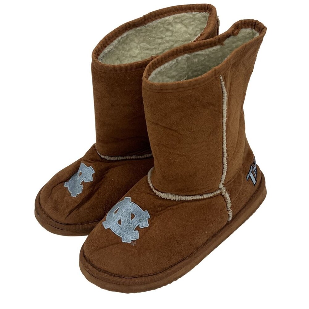 North Carolina University Womens Faux Suede Sherpa Lined Booties Size M 7/8